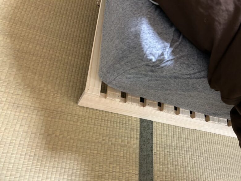 パレットベッドの角