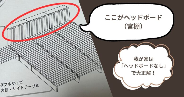 我が家はヘッドボードなくて正解だった